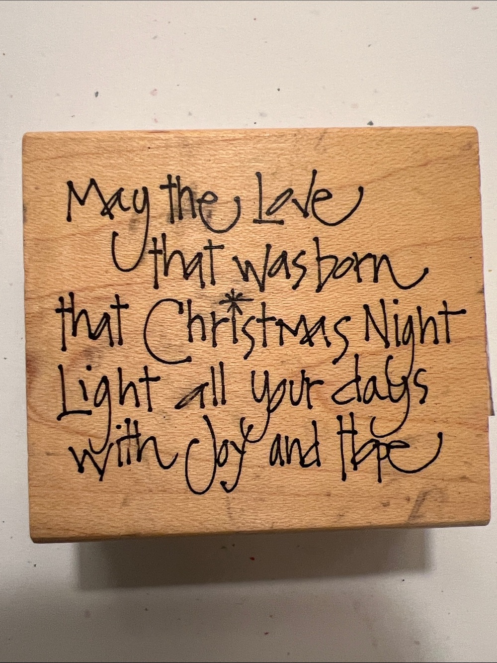 Hobby Lobby Wooden Sentiment Stamp Bundle(4) a mix of NWT and gently used - Picture 6 of 7